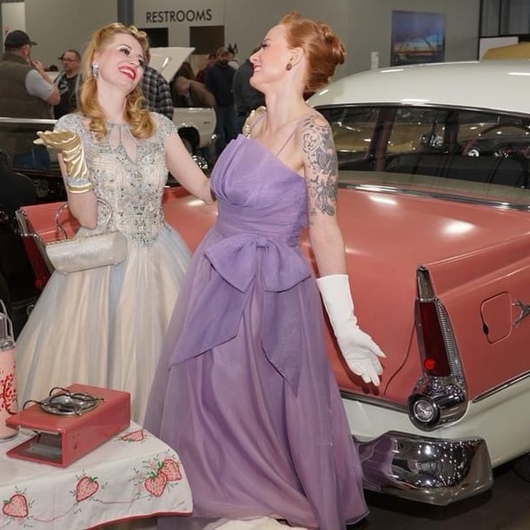 Vintage Dresses & Skirts - Vintage lilac Formal Prom Dress 10